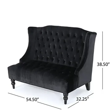 Christopher Knight Home Leora Velvet Wingback Loveseat