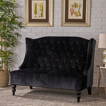 Christopher Knight Home Leora Velvet Wingback Loveseat