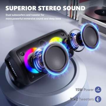 Karaoke Machine, Portable Bluetooth Speaker with 2 Wireless Karaoke Microphones, Karaoke Machine for...