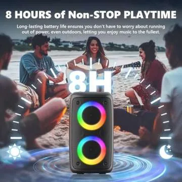 Karaoke Machine, Portable Bluetooth Speaker with 2 Wireless Karaoke Microphones, Karaoke Machine for Adults Kids with Upgraded Subwoofer, PA System, Support TWS/TF/USB/AUX for Home Party Outdoor