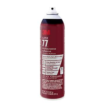 3M Super 77 Multipurpose Spray Adhesive - Fast Bonding, Low VOC