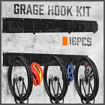 HORUSDY Bike Storage Rack for 6 Bikes and Helmets Hooks
