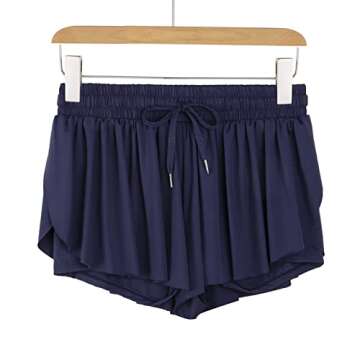 Flowy Athletic Shorts for Women Gym Yoga Workout Running Active Exercise Sweat Short Spandex Butterf...