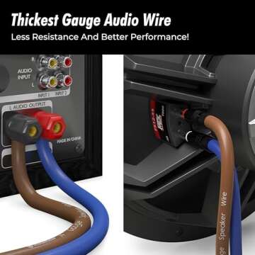 InstallGear 14 Gauge Speaker Wire 100 ft Cable, 14 AWG Speaker Wire Cable, True Spec Soft Touch Cables | Great use for Car Audio Speaker Wire, Stereos, Home Theater Speakers, Surround Sound