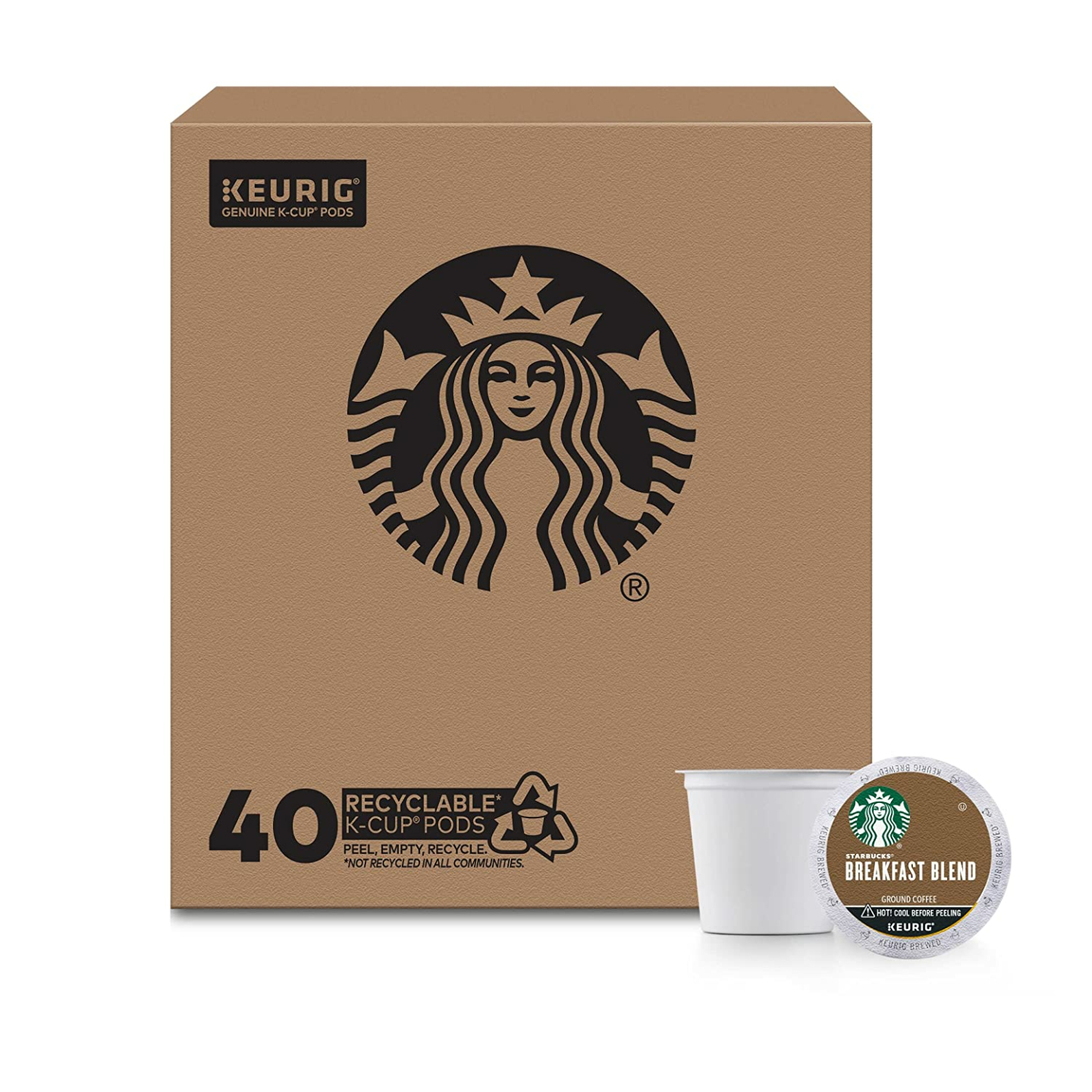 Starbucks Breakfast Blend K-Cup Pods - 40 Count