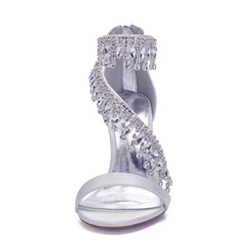 IN4 High Heel Sandals for Bride with Crystal Details