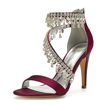 IN4 High Heel Sandals for Bride with Crystal Details