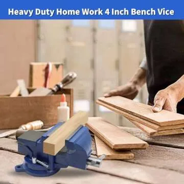 Nakkaa 4" Heavy Duty Bench Vise with 360° Swivel Base