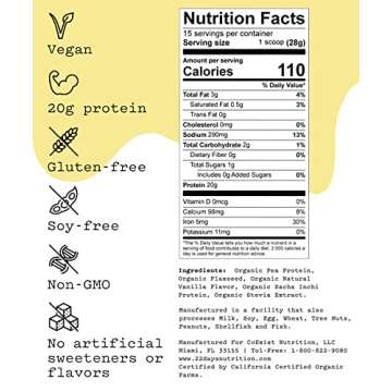 Vegan Protein Powder by 22 Days Nutrition, 15 Servings