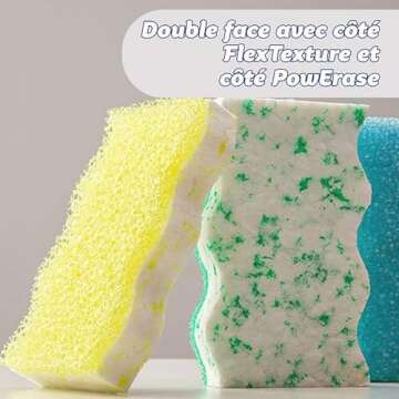 Scrub Daddy Eraser Daddy 10x, Magic Eraser Sponge for Painted Walls, Skirting Board Cleaner, Melamine Sponges, Dual-Sided Scrubber Pads, All Purpose Cleaning Sponges, Magical Mark Remover, 2 Pack