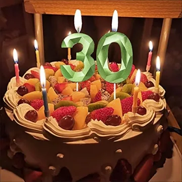 Green Happy Birthday Cake Candles for All Occasions