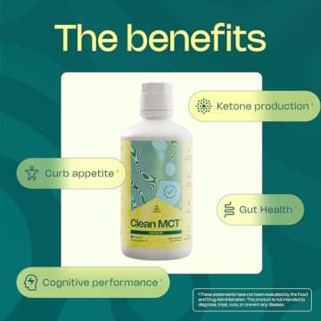 LevelUp Clean MCT Oil - 100% Caprylic C8 for Energy, Focus, Weight Management, Gut Health, Brain Superfuel - Keto Supplement for Ketogenic Coffee and Ketones - Non-GMO (32 oz)