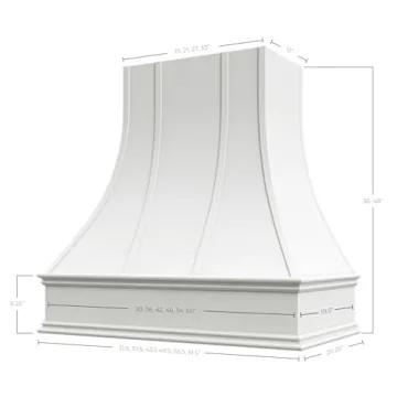 Riley & Higgs Curved Front Wood Range Hood Cover