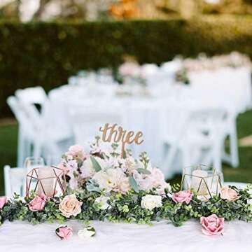 Lvydec 2 Pack Artificial Eucalyptus Garland, Fake Eucalyptus Greenery Garland Wedding Backdrop Arch Wall Decor, 5.5 Feet/Strand Fake Hanging Plant for Table Festival Party Decoration