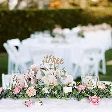 Lvydec 2 Pack Artificial Eucalyptus Garland, Fake Eucalyptus Greenery Garland Wedding Backdrop Arch Wall Decor, 5.5 Feet/Strand Fake Hanging Plant for Table Festival Party Decoration