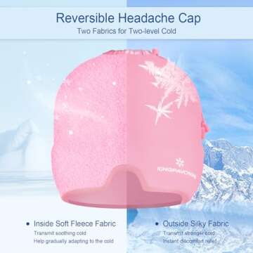 Gel Ice Migraine Headache Relief Cap, Adjustable Headache Cap Migraine with Drawstring Fits All Head...