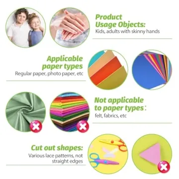 UCEC Craft Scissors Decorative Edge 6 Pack for Kids and Adults