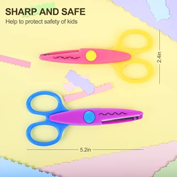 UCEC Craft Scissors Decorative Edge 6 Pack for Kids and Adults