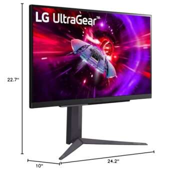 LG 27" UltraGear QHD (2560x1440) Gaming Monitor, 240Hz, 1ms, VESA DisplayHDR 400, G-SYNC and AMD Fre...