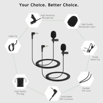 Lavalier Microphone Set for DJI & RODE Go II