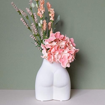 SnugLife Female Form Body Vase - Modern Vases for Boho Home Decor - Lady Butt Vase Chic Feminist Dec...