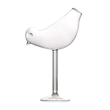 FEIlei Glass Cup - 150ml Creative Bird Shape Cocktail Goblet Glass for Unique Gifting