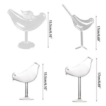 FEIlei Bird-Shaped Cocktail Goblet Glass - Unique Creativity