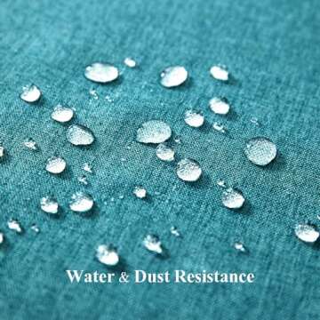 MIULEE Pack of 2 Decorative Outdoor Solid Waterproof Throw Pillow Covers Polyester Linen Garden Farm...