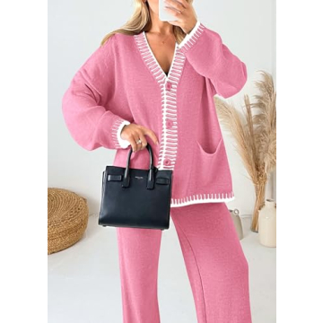 PRETTYGARDEN Cozy Women's Knit Lounge Set for Relaxation