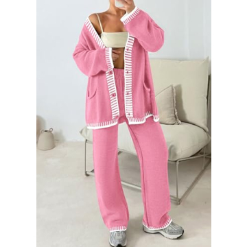 PRETTYGARDEN Cozy Women's Knit Lounge Set for Relaxation