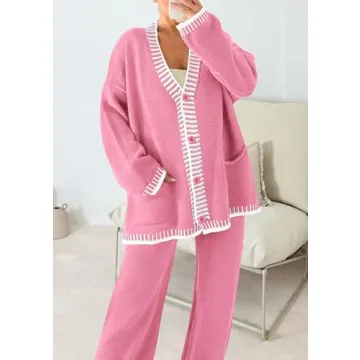 PRETTYGARDEN Cozy Women's Knit Lounge Set for Relaxation