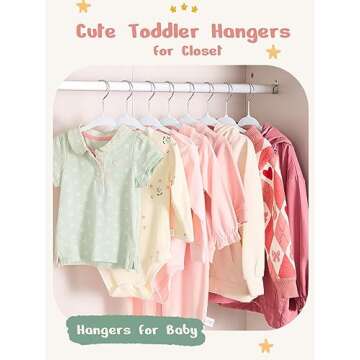 HOUSE DAY Velvet Baby Hangers 50 Pack, Premium Children's Hangers for Baby, Infant & Toddler Clothes...