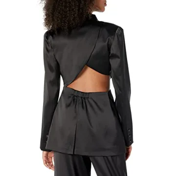 Elegant Porsha Williams Black Cut-Out Waist Blazer