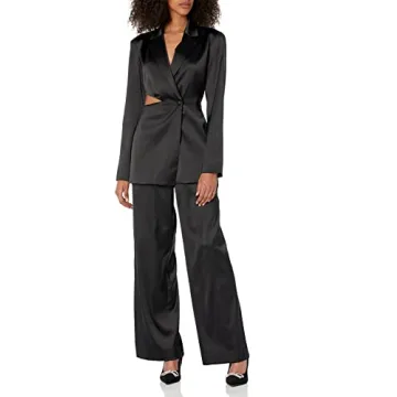 Elegant Porsha Williams Black Cut-Out Waist Blazer