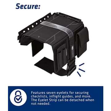 FlyBoys - Reversible Kneeboard - Left and Right-Handed Pilots - Accommodating Design - Clipboard, Tablet & Pen Holder - Hook & Loop Fasteners - Aviation & Flight Gear - Versatile For Checklists & More