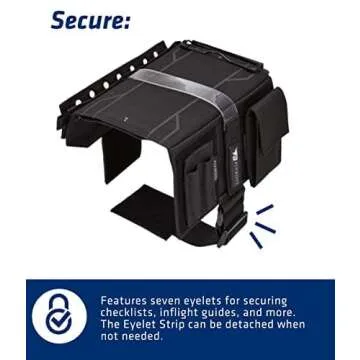 FlyBoys - Reversible Kneeboard - Left and Right-Handed Pilots - Accommodating Design - Clipboard, Tablet & Pen Holder - Hook & Loop Fasteners - Aviation & Flight Gear - Versatile For Checklists & More