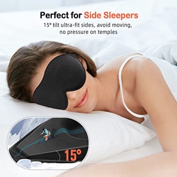 LitBear Sleep Mask for Side Sleepers - Light Blocking Comfort
