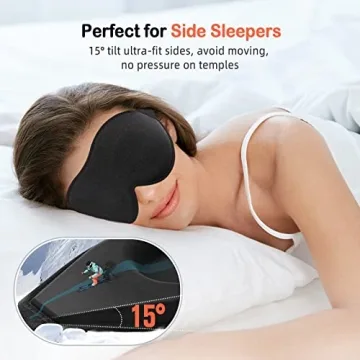 LitBear Sleep Mask for Side Sleepers - Light Blocking Comfort