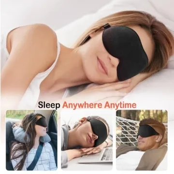 LitBear Sleep Mask for Side Sleepers - Light Blocking Comfort