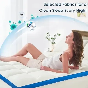 CYMULA Queen Mattress Topper Extra Thick Cooling Pain Relief
