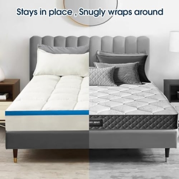 CYMULA Queen Mattress Topper Extra Thick Cooling Pain Relief