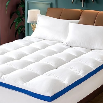 CYMULA Queen Mattress Topper Extra Thick Cooling Pain Relief