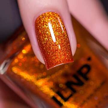 ILNP Pumpkin Patch - Vivid Burnt Orange Shimmer Nail Polish