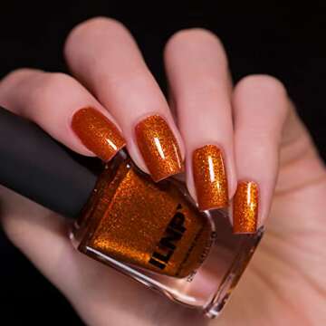 ILNP Pumpkin Patch - Vivid Burnt Orange Shimmer Nail Polish