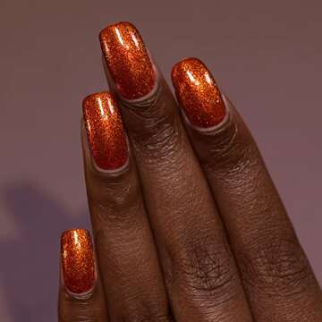 ILNP Pumpkin Patch - Vivid Burnt Orange Shimmer Nail Polish