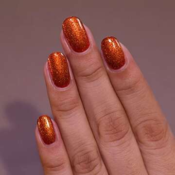 ILNP Pumpkin Patch - Vivid Burnt Orange Shimmer Nail Polish