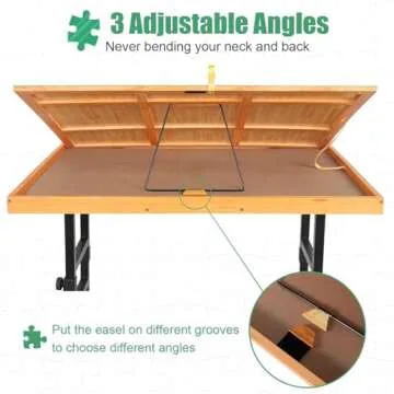 ALL4JIG 1500 Piece Jigsaw Puzzle Table with Legs,25"x34"Adjustable Puzzle Tables for Adults, 3-Tilting-Angle Portable Wooden Jigsaw Puzzle Board Portable with 4 Drawers & Cover Birthday Gift for mom