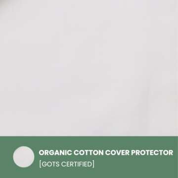 OrganicTextiles Organic Contour Latex Pillow with Organic Cotton Cover (Low-Loft, Firm), GOTS & GOLS Certified, Bed Pillow for Sleeping, Neck Pain Relief, Head Support, for Side Back Sleeper