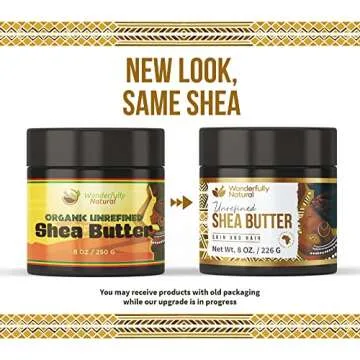 Wonderfully Natural Unrefined Shea Butter - African Organic Ivory & Raw – 8 OZ