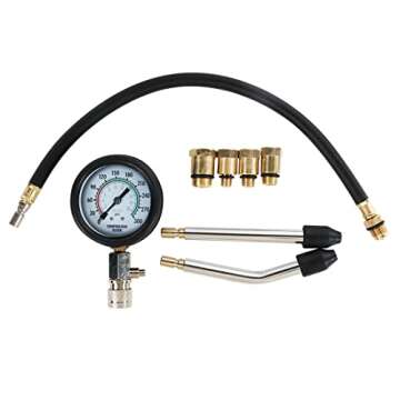 8PCS Professional Tester Test Kit Cylinder Compression Gas Engine Set Automotive Tool Gauge for Car ...